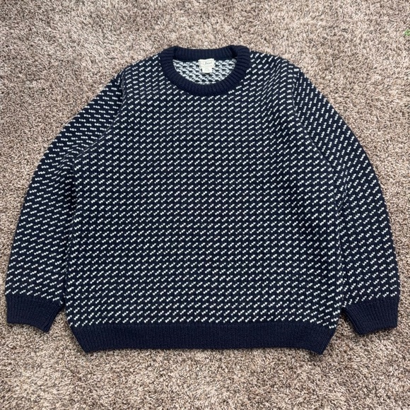 L.L. Bean Other - Vintage LL Bean Birdseye Nordic Sweater Mens XXL Made in Norway Preppy Gorpcore